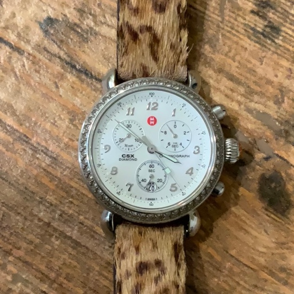 Michele CSX Diamond Chronograph Watch